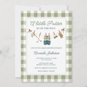 Golf A Little Putter is on the way Baby Shower Invitation