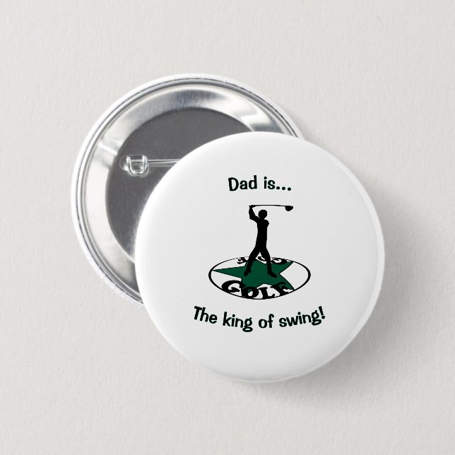 Golf - a wonderful game   6 cm round badge (Front & Back)