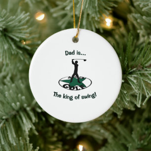 Golf - a wonderful game   ceramic tree decoration