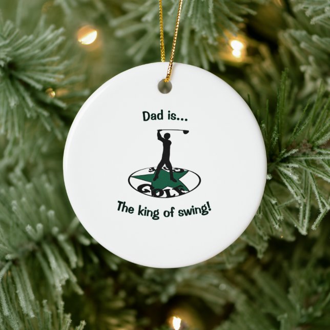 Golf - a wonderful game   ceramic tree decoration (Tree)