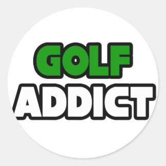 Golf Addict Classic Round Sticker