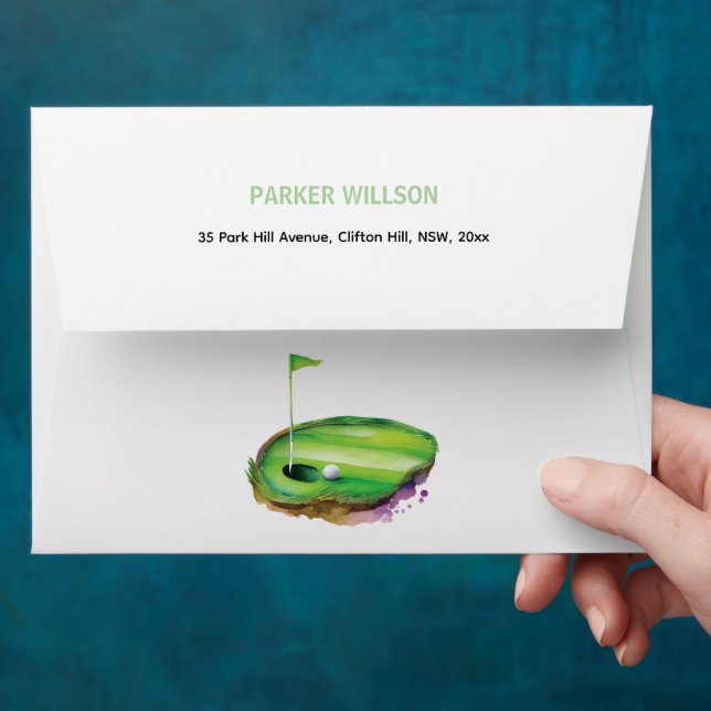 Golf Adult Birthday Envelope (Hand)
