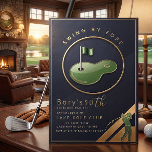 Golf adult birthday party Invitation