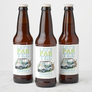 Golf Adult Birthday Personalised Beer Bottle Label