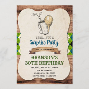 Golf adult party invitation
