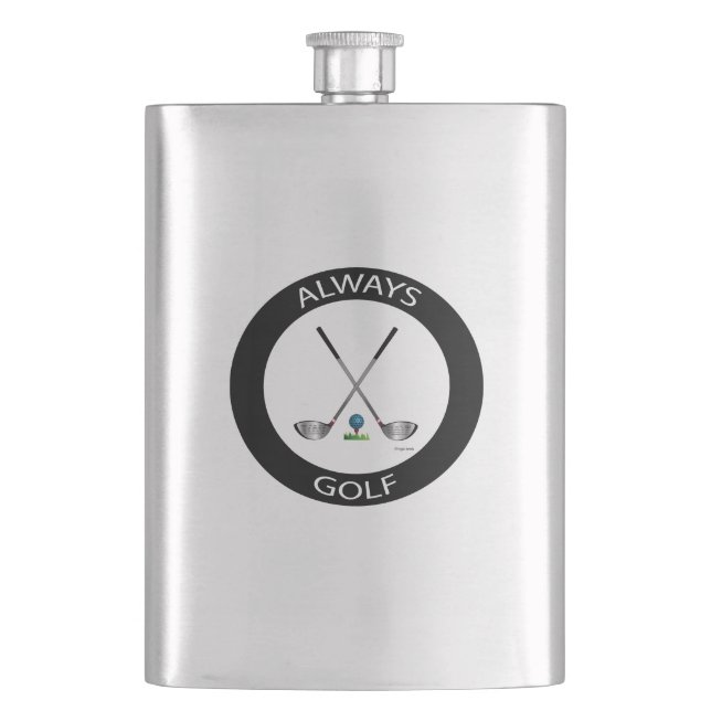 GOLF- Always Golf Logo, Cool Flask (Front)