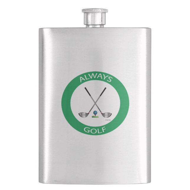 GOLF- Always Golf Logo, Cool Flask (Front)
