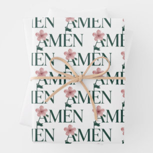 Golf Amen Pink Golf Tournament Birthday Party Girl Wrapping Paper Sheet