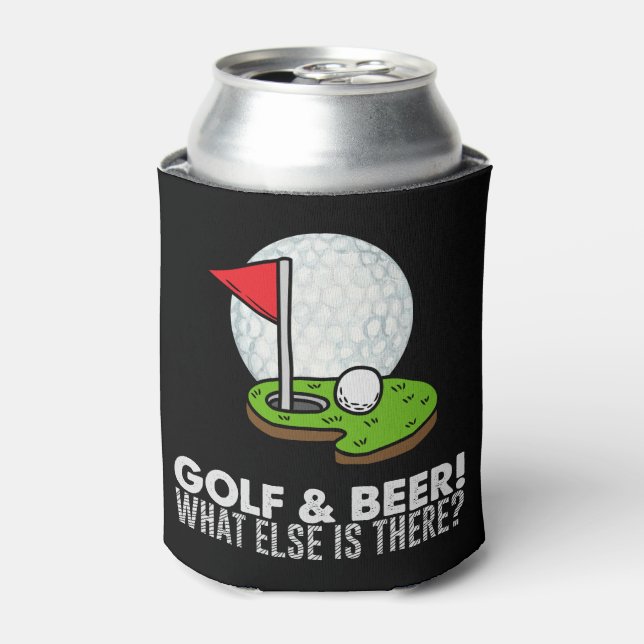 Golf and Beer Can Cooler (Can Front)