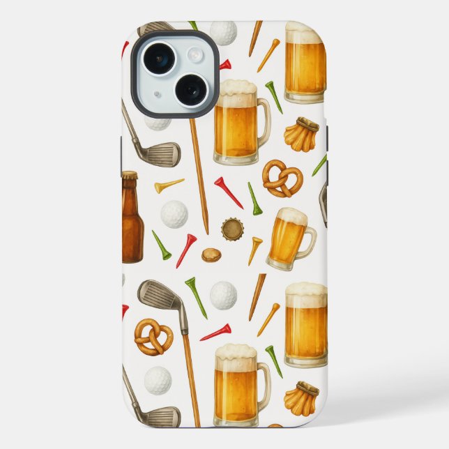 Golf and Beer for Golfer  iPhone Case (Back)