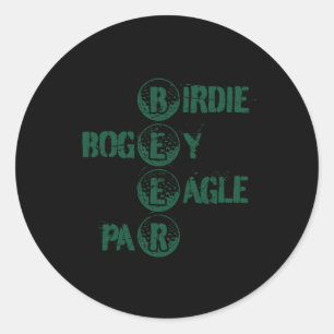 Golf And Beer Funny Golf Golfing Golfer Joke Dad Classic Round Sticker