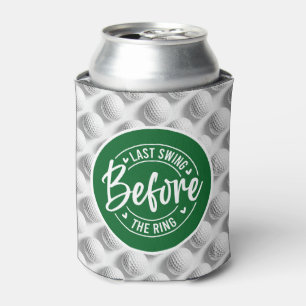 Golf and Beer Funny Saying for Bachelor Wedding  Can Cooler