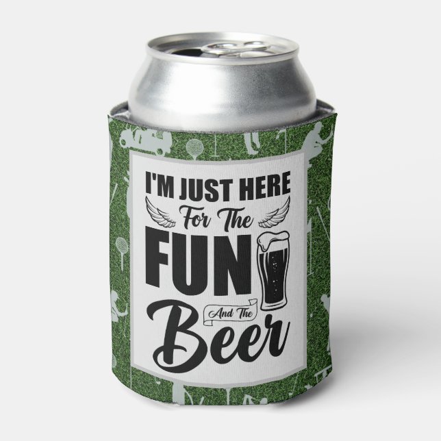 Golf and Beer Funny Saying Quotes Can Cooler (Can Front)