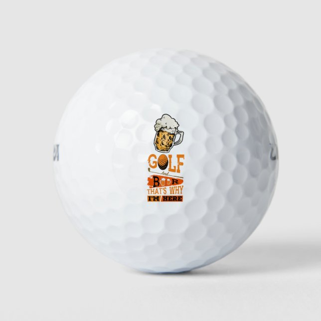 Golf and Beer  Golf Balls (Front)