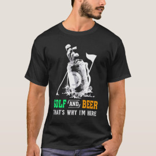 Golf And Beer Joke Dad Fathers Day Drinking Birth T-Shirt