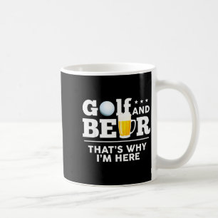 Golf And Beer Joke Dad Funny Fathers Day Drinking  Coffee Mug