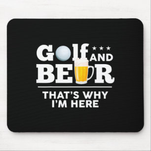 Golf And Beer Joke Dad Funny Fathers Day Drinking  Mouse Mat