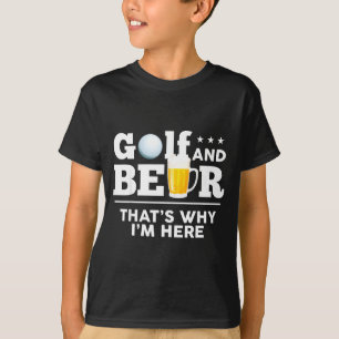 Golf And Beer Joke Dad Funny Fathers Day Drinking T-Shirt