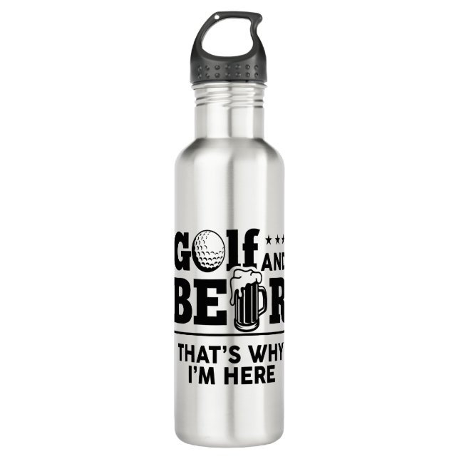Golf and Beer That's Why I'm Here 710 Ml Water Bottle (Front)