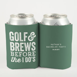 Golf and brews before I do's green bachelor party Can Cooler