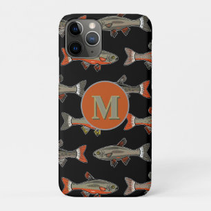 Golf and Fishing Brook Trout Orange Gray Black iPhone 11 Pro Case