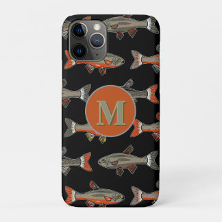 Golf and Fishing Brook Trout Orange Grey Black iPhone 11 Pro Case