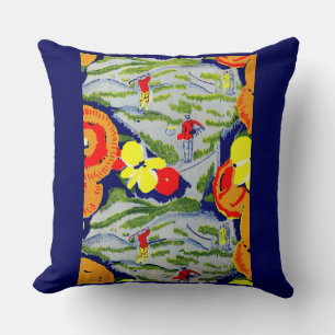 golf and flowers cushion