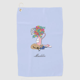 Golf and  Gardening Personalised Ladies Golf Towel
