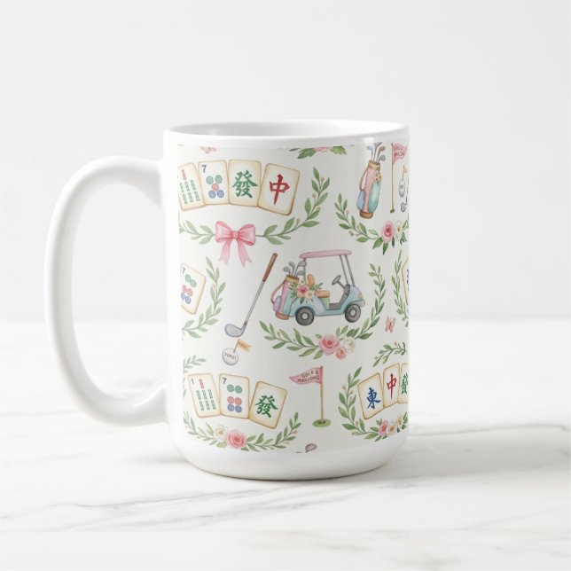 Golf and Mahjong mug (Left)