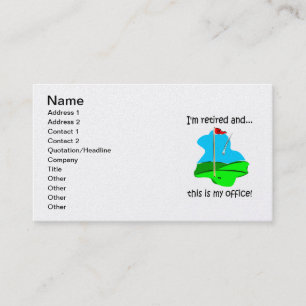 golf and retirement business card