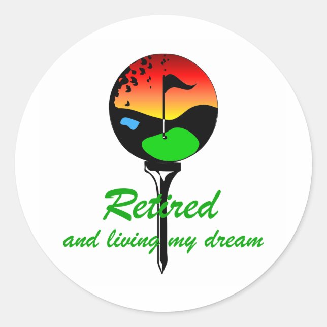 Golf and retirement classic round sticker (Front)