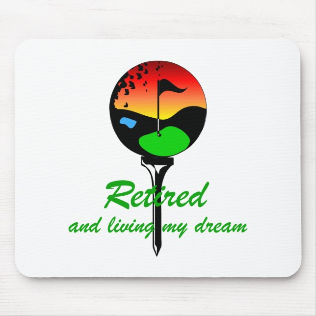 Golf and retirement mouse mat (Front)