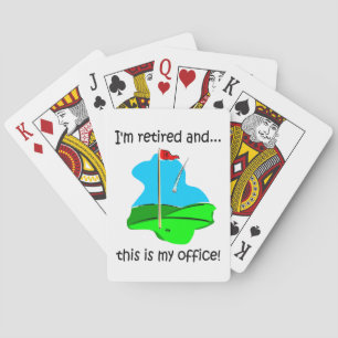 golf and retirement playing cards