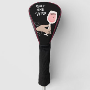 Golf and wine for golfer  golf head cover