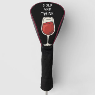 Golf and wine for golfer  golf head cover