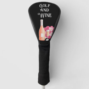 Golf and wine for golfer  golf head cover