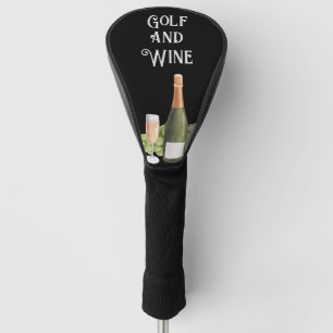 Golf and wine for golfer  golf head cover