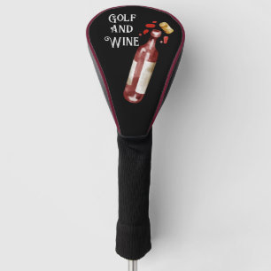 Golf and wine for golfer  golf head cover