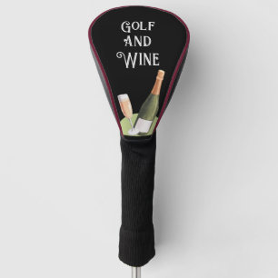 Golf and wine for golfer  golf head cover