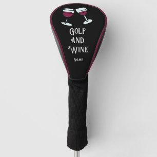 Golf and wine for golfer  golf head cover