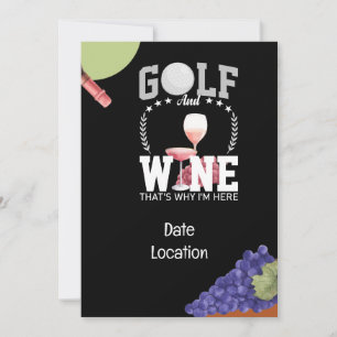 Golf and wine pairing party for golfer invitation