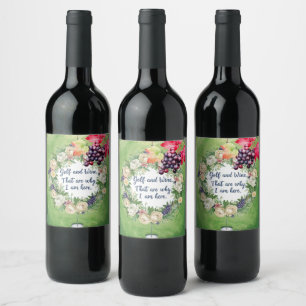 Golf and wine that's why I am here Label