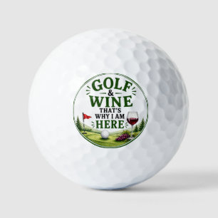 Golf and Wine themed for Golfer  Balls