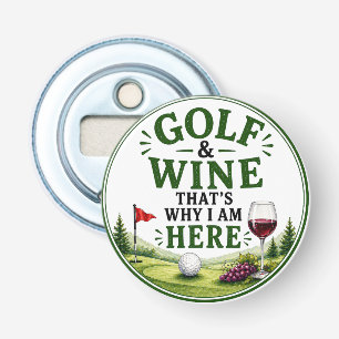 Golf and Wine themed for Golfer Bottle Opener
