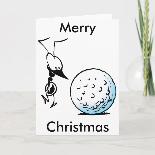 Golf Ant Merry Christmas Card (Front)