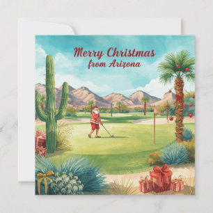 Golf Arizona  Christmas Greeting  Holiday Card