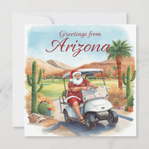 Golf Arizona  Christmas Greeting  Holiday Card