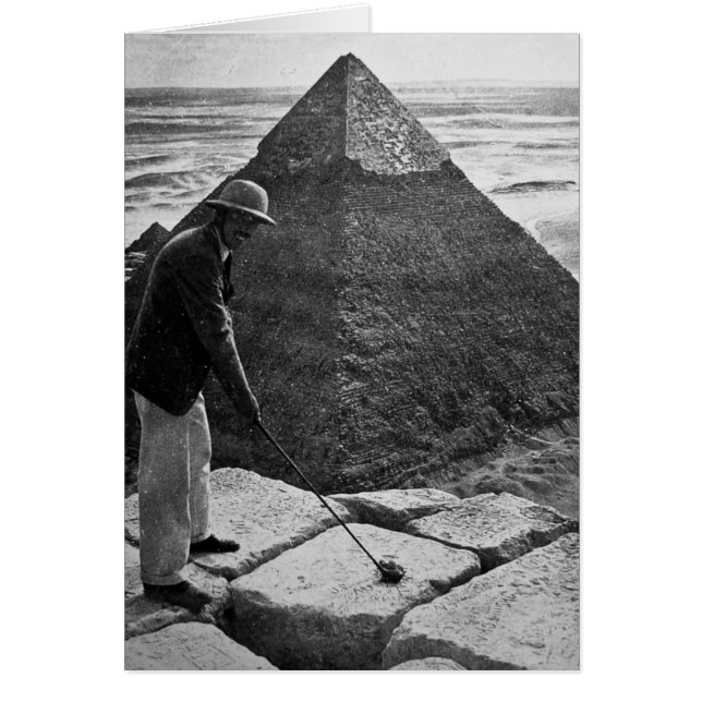 Golf at the Pyramid Vintage Black and White (Front)