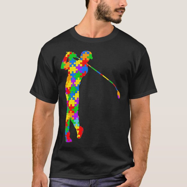 golf autism golf awareness acceptance golfers gift T-Shirt (Front)