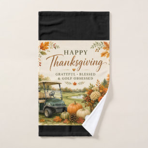 Golf Autumn themed golf course for golfer Hand Towel